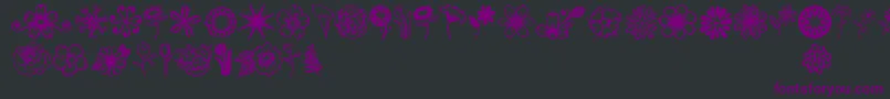Jandaflowerdoodles Font – Purple Fonts on Black Background