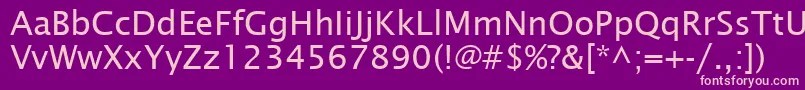 Lucidasantcy Font – Pink Fonts on Purple Background