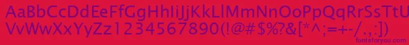 Lucidasantcy Font – Purple Fonts on Red Background