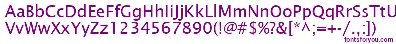 Czcionka Lucidasantcy – fioletowe czcionki