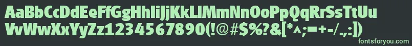 GlasgowlhBold Font – Green Fonts on Black Background