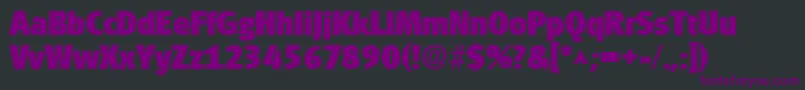GlasgowlhBold Font – Purple Fonts on Black Background