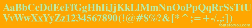 Dutch801BoldTl Font – Green Fonts on Orange Background