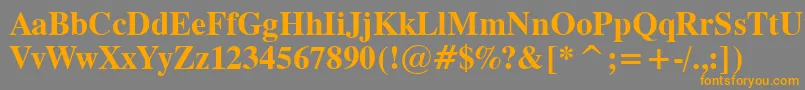 Dutch801BoldTl Font – Orange Fonts on Gray Background
