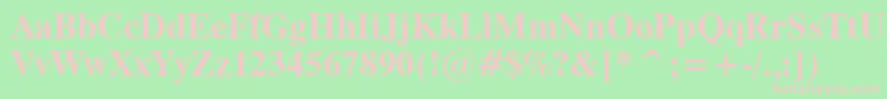 Dutch801BoldTl Font – Pink Fonts on Green Background