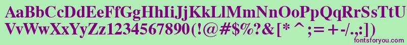 Dutch801BoldTl-Schriftart – Violette Schriften auf grünem Hintergrund
