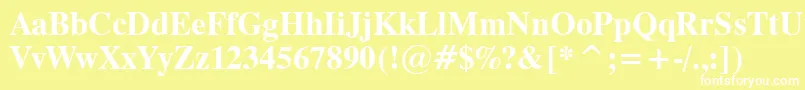 Dutch801BoldTl Font – White Fonts on Yellow Background