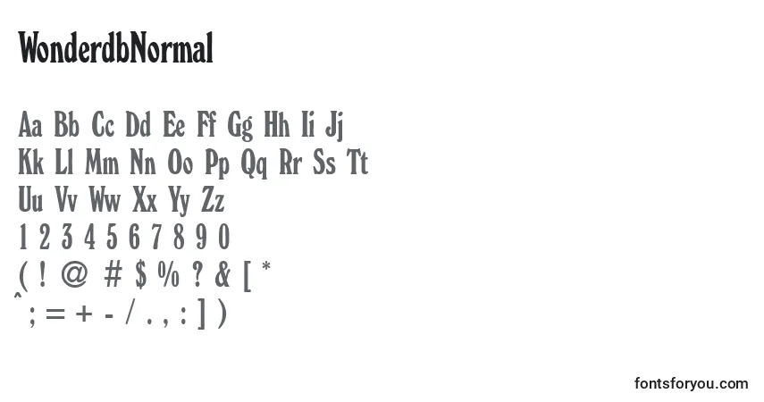 Schriftart WonderdbNormal – Alphabet, Zahlen, spezielle Symbole