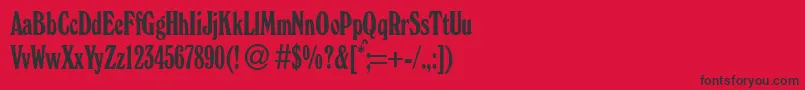 WonderdbNormal-Schriftart – Schwarze Schriften auf rotem Hintergrund