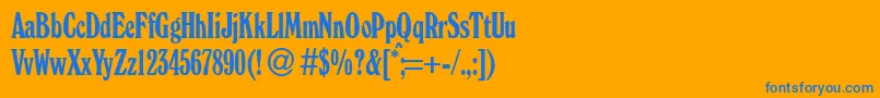 フォントWonderdbNormal – オレンジの背景に青い文字