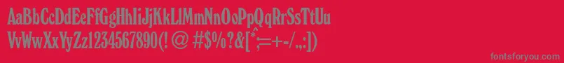 WonderdbNormal Font – Gray Fonts on Red Background