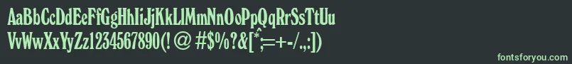 フォントWonderdbNormal – 黒い背景に緑の文字