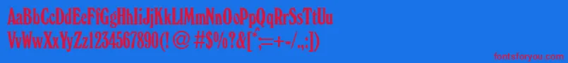 Шрифт WonderdbNormal – красные шрифты на синем фоне