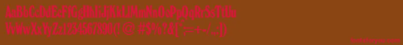 WonderdbNormal Font – Red Fonts on Brown Background