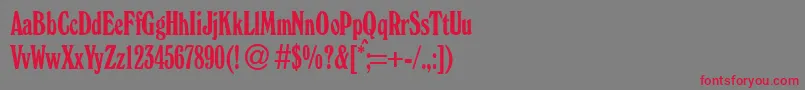 フォントWonderdbNormal – 赤い文字の灰色の背景