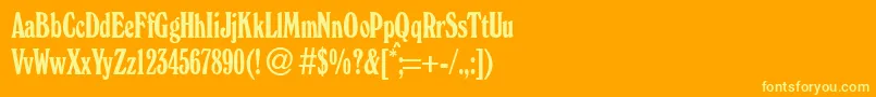 WonderdbNormal Font – Yellow Fonts on Orange Background