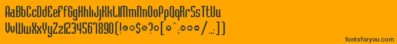 Шрифт BelushiRegularDb – чёрные шрифты на оранжевом фоне