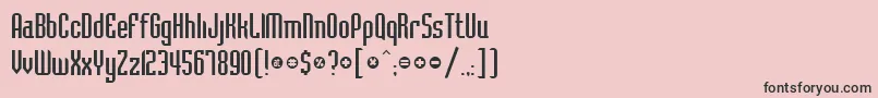 フォントBelushiRegularDb – ピンクの背景に黒い文字