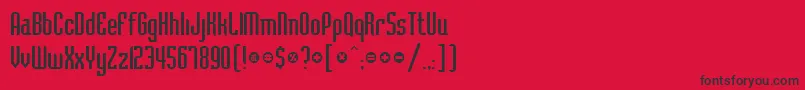 BelushiRegularDb Font – Black Fonts on Red Background