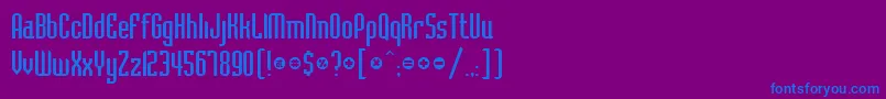 Шрифт BelushiRegularDb – синие шрифты на фиолетовом фоне