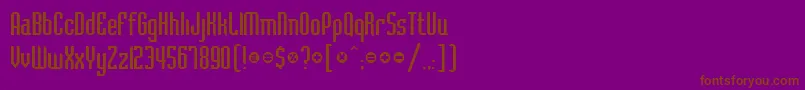 フォントBelushiRegularDb – 紫色の背景に茶色のフォント