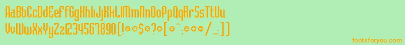 BelushiRegularDb Font – Orange Fonts on Green Background