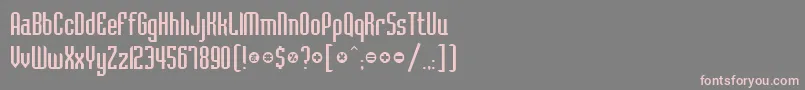フォントBelushiRegularDb – 灰色の背景にピンクのフォント