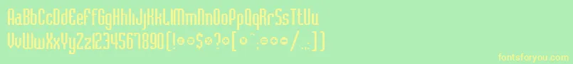 BelushiRegularDb Font – Yellow Fonts on Green Background