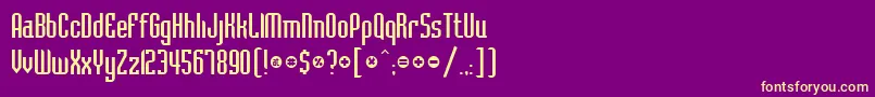 BelushiRegularDb Font – Yellow Fonts on Purple Background