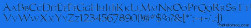 C653DecoRegular Font – Black Fonts on Blue Background