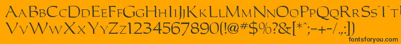 C653DecoRegular Font – Black Fonts on Orange Background