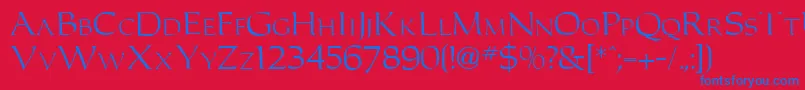 C653DecoRegular Font – Blue Fonts on Red Background