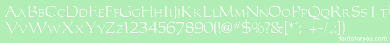 C653DecoRegular Font – White Fonts on Green Background