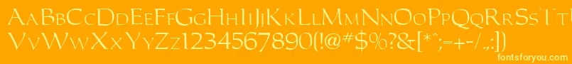 C653DecoRegular Font – Yellow Fonts on Orange Background