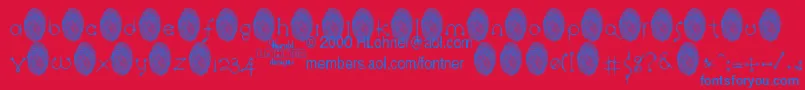 RingpinTrialVersion Font – Blue Fonts on Red Background