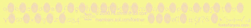 RingpinTrialVersion Font – Pink Fonts on Yellow Background