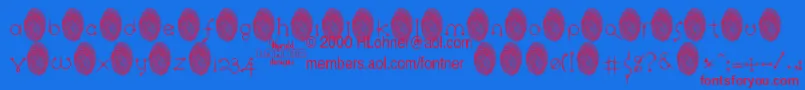 RingpinTrialVersion Font – Red Fonts on Blue Background