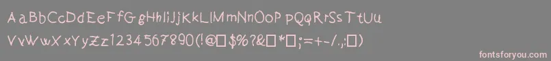 Handeer Font – Pink Fonts on Gray Background