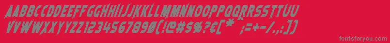 LaserRodItalic Font – Gray Fonts on Red Background