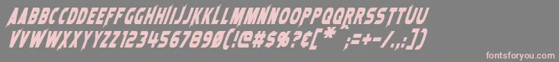LaserRodItalic Font – Pink Fonts on Gray Background