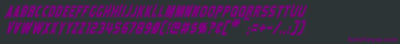 LaserRodItalic Font – Purple Fonts on Black Background