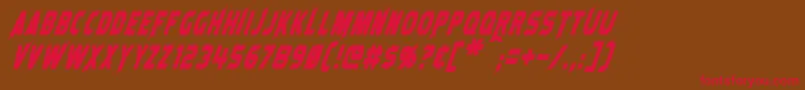 LaserRodItalic Font – Red Fonts on Brown Background