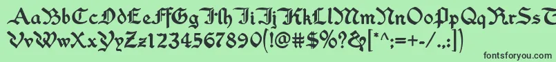 WashingtonTextRegular Font – Black Fonts on Green Background