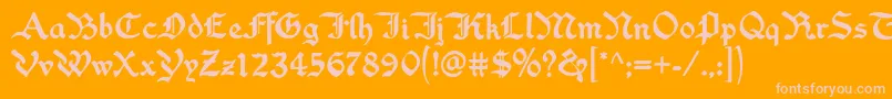 Police WashingtonTextRegular – polices roses sur fond orange