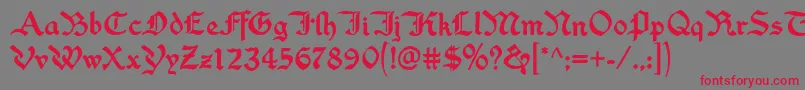 WashingtonTextRegular Font – Red Fonts on Gray Background