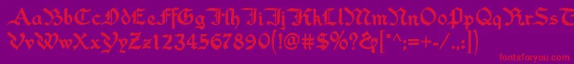 WashingtonTextRegular Font – Red Fonts on Purple Background