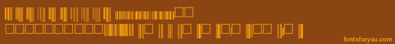 Upcp36xtt Font – Orange Fonts on Brown Background