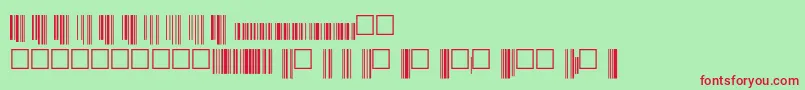 Upcp36xtt Font – Red Fonts on Green Background