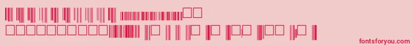 フォントUpcp36xtt – ピンクの背景に赤い文字