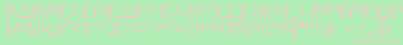 Checkerhat Font – Pink Fonts on Green Background